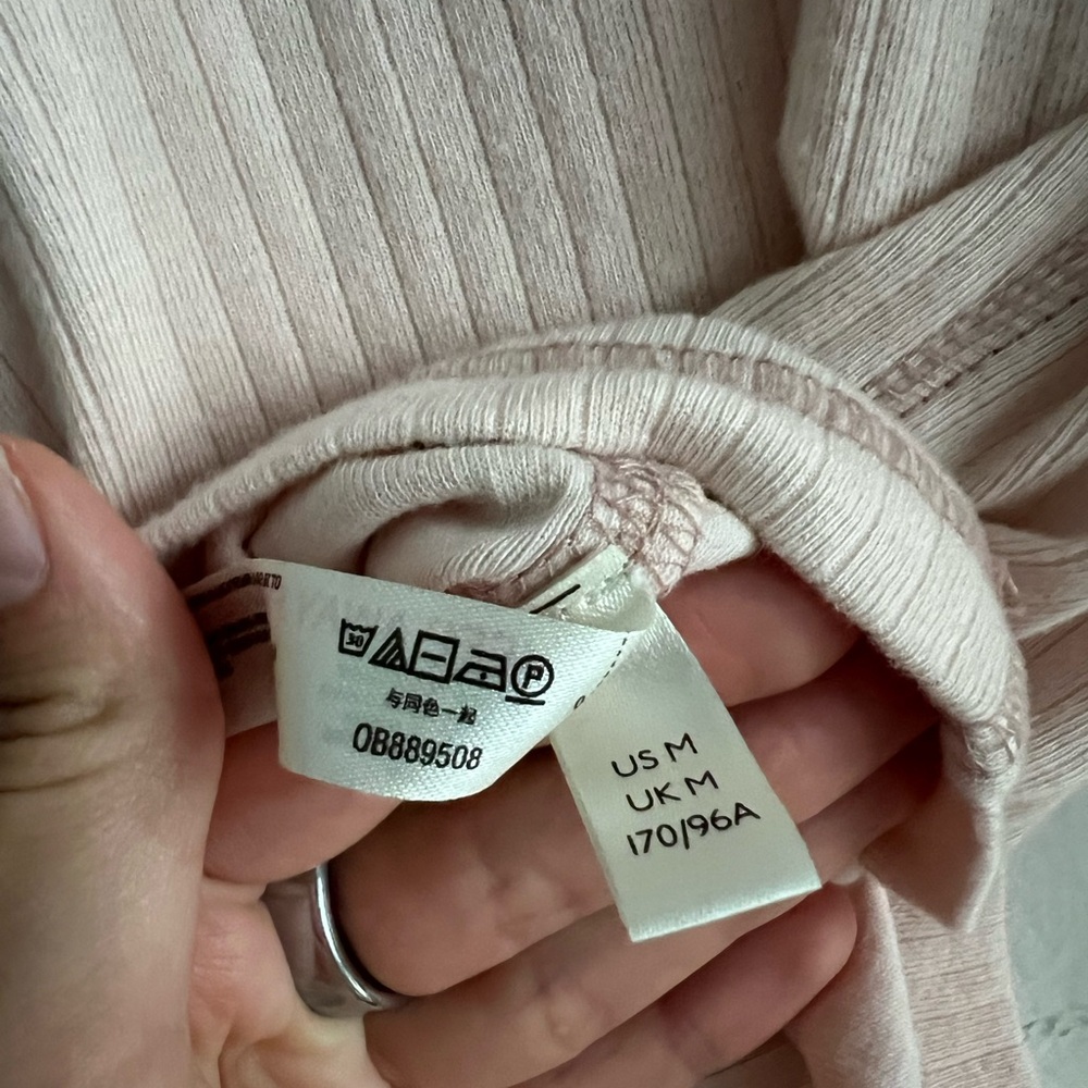 Intimately Free People Ribbed Long Sleeve Top - Light Pink (M) - Picture 5 of 5